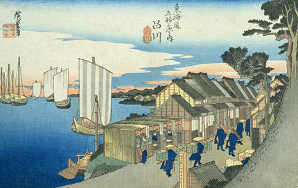 Print of Shinagawa by Hiroshige